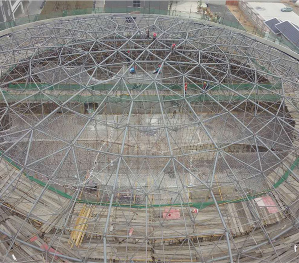 桂林灵川体育馆网架安装